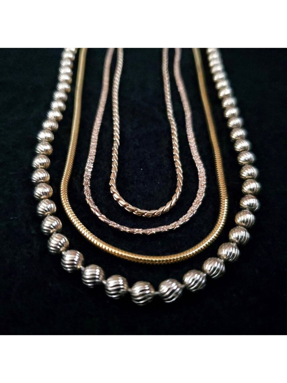 Vintage Amway Chain Necklace Gold Tone Lot of 4 23-29"